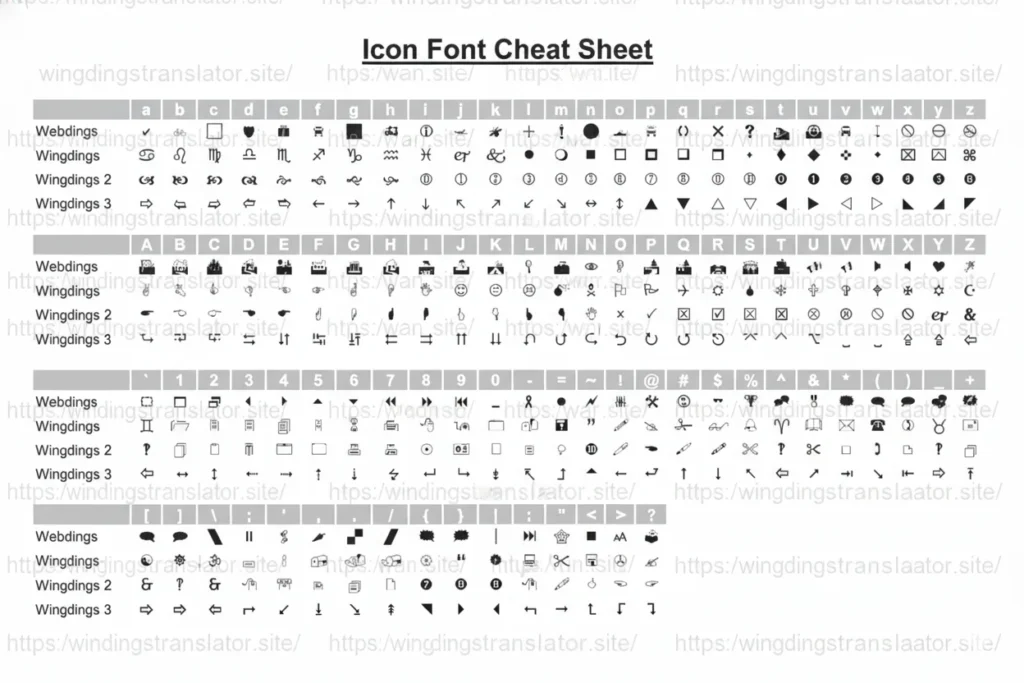 Webdings vs Wingdings